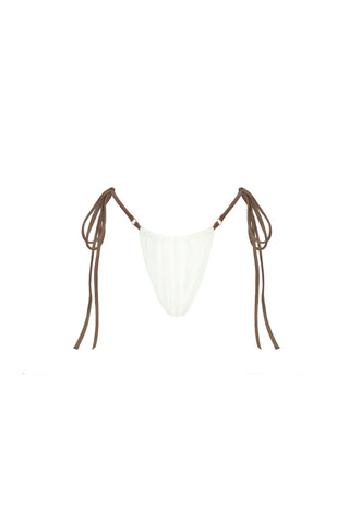 AMBA - Side Tie Bikini Bottom | white mocha