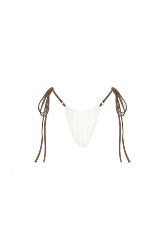 AMBA - Side Tie Bikini Bottom | white mocha