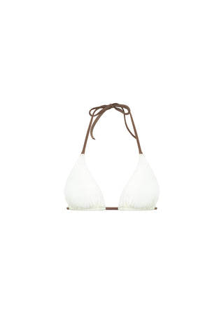 AMBA - Triangle Bikini Top | white mocha
