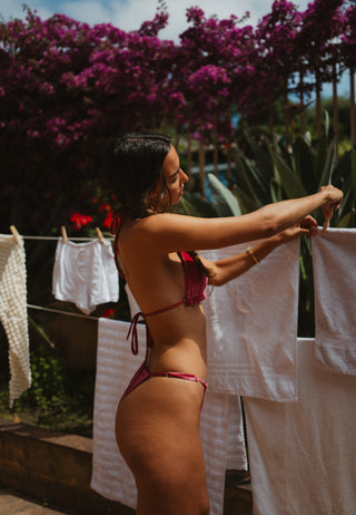 AMIA - Adjustable Bikini Bottom | velvet cherry